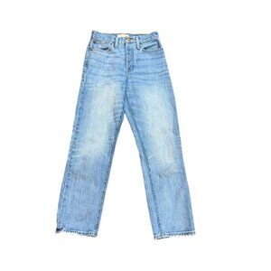 Madewell The Dadjean Light Wash‎ Button Fly Relaxed Size 23 Cotton 90's Straight